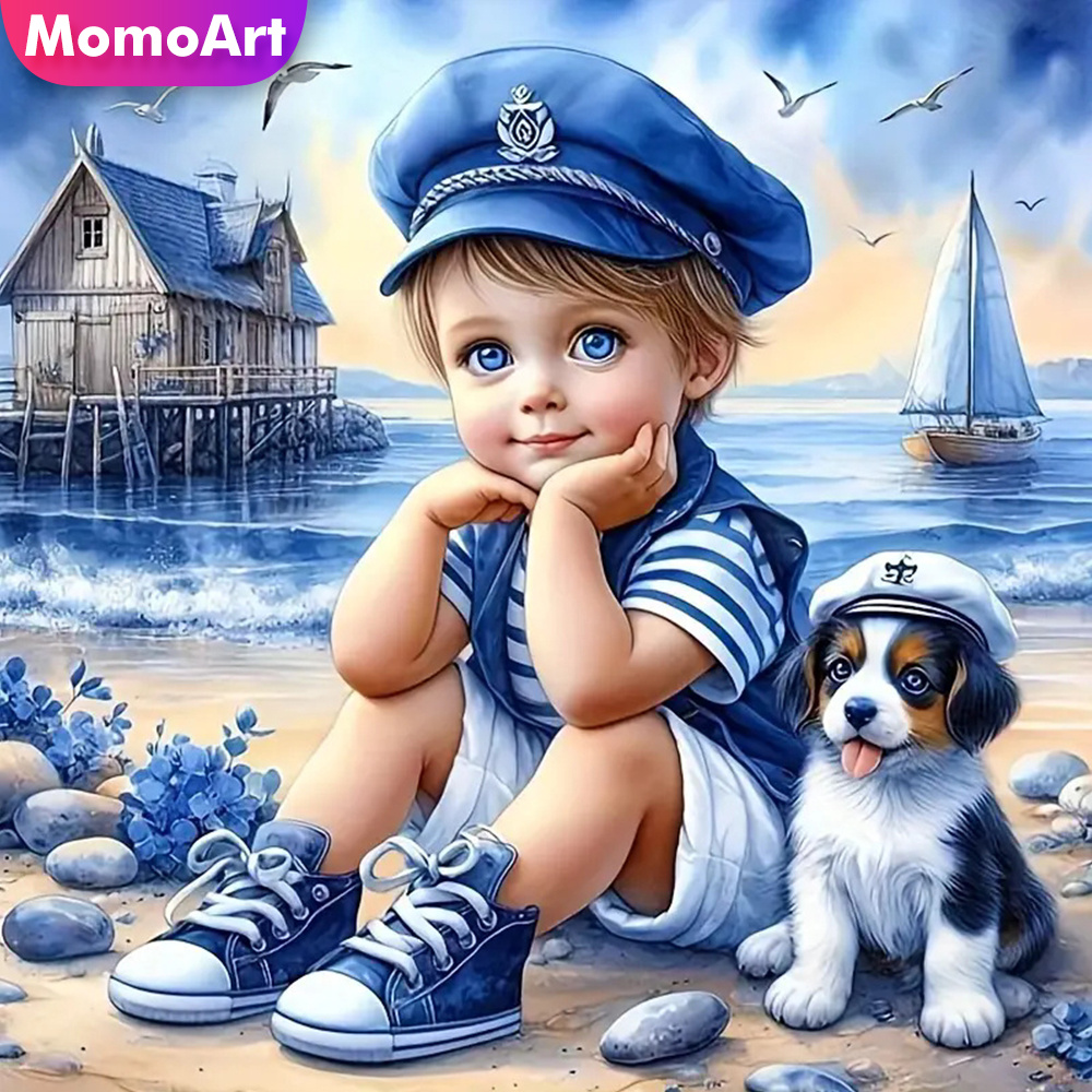 Embroidery Room - Momoart كامل الماس اللوحة طفل صبي