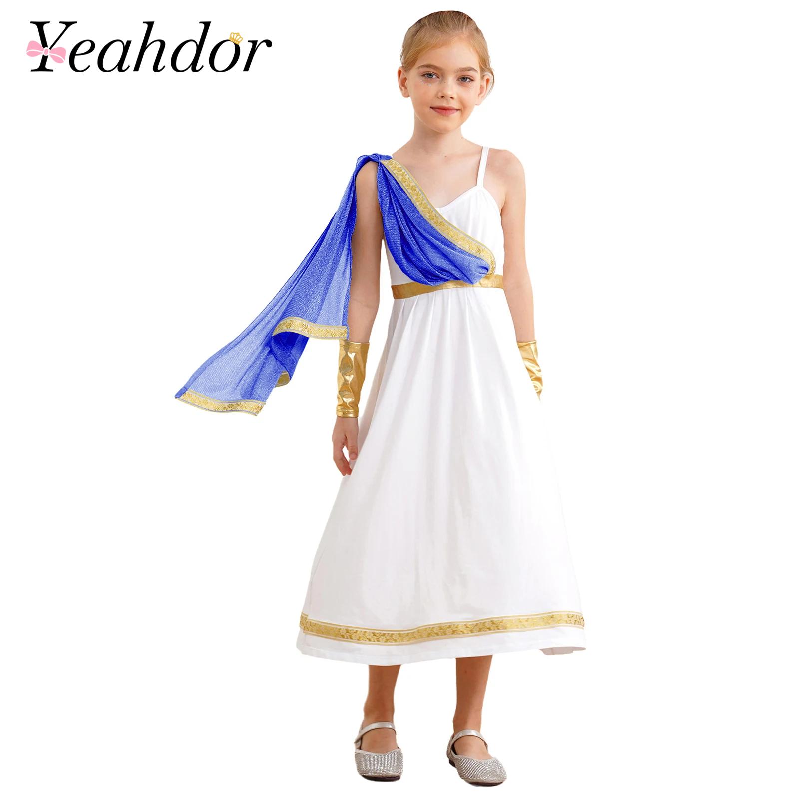 Embroidery Vest - زي الأميرة اليونانية القديمة للفتيات فستان