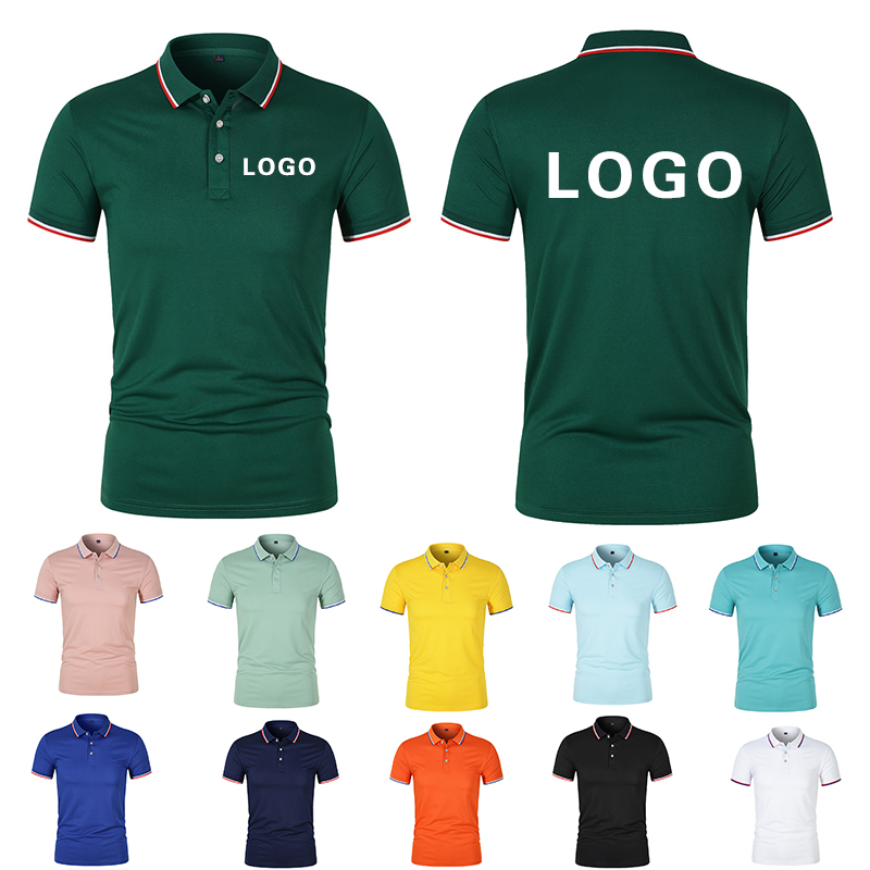 Embroidery Logo - قميص بولو بأكمام قصيرة للرجال والنساء