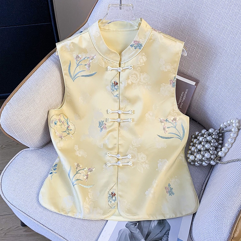 Embroidery Vest - صدرية نسائية هانفو جديدة بتصميم صيني