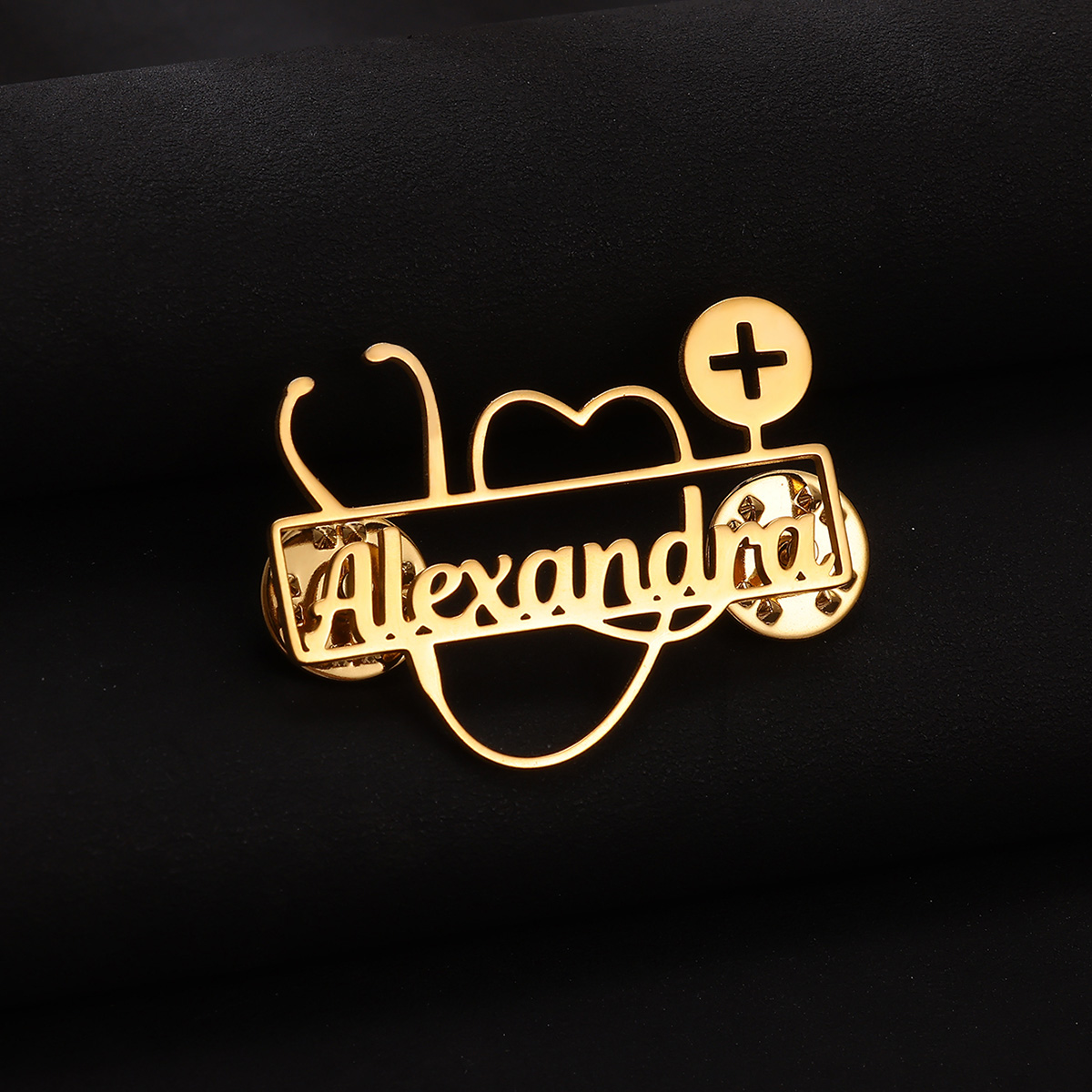 مخصص السماعة بروش شخصية القلب  - مراجعة Embroidery Names وسعره