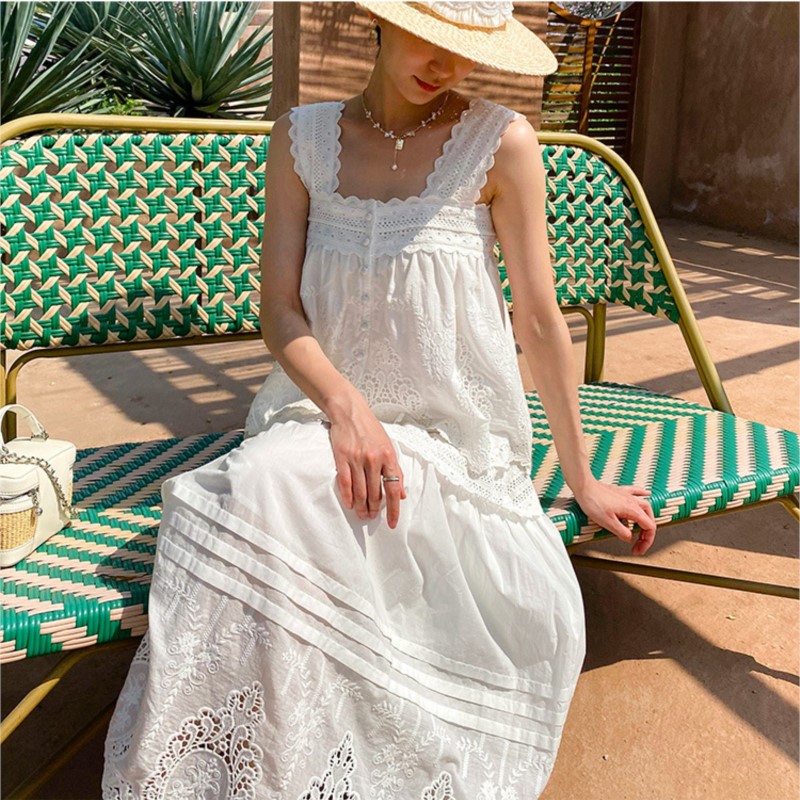 البوهيمي الأبيض ساحة الرقبة ست - مراجعة Embroidery Vest وسعره