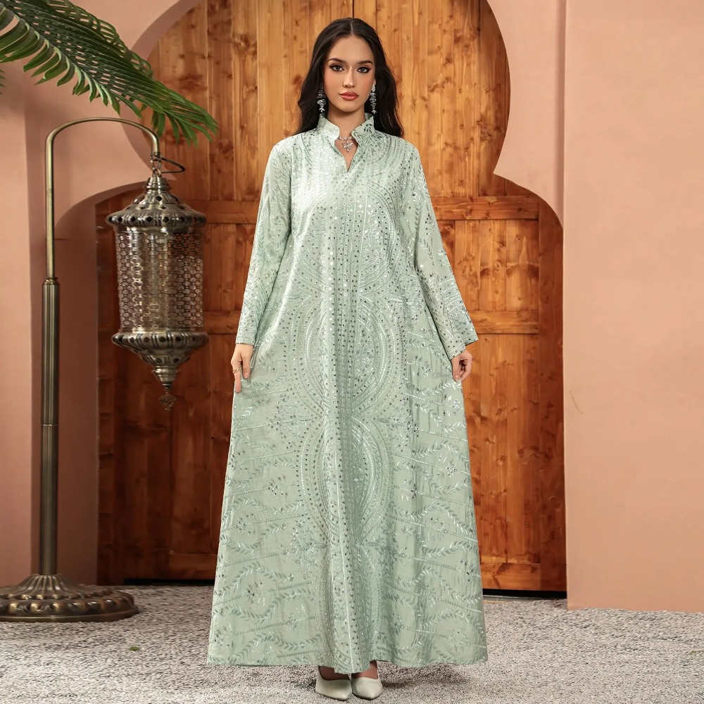 فستان نسائي أنيق في دبي عباية  - مراجعة Embroidery Arabic وسعره