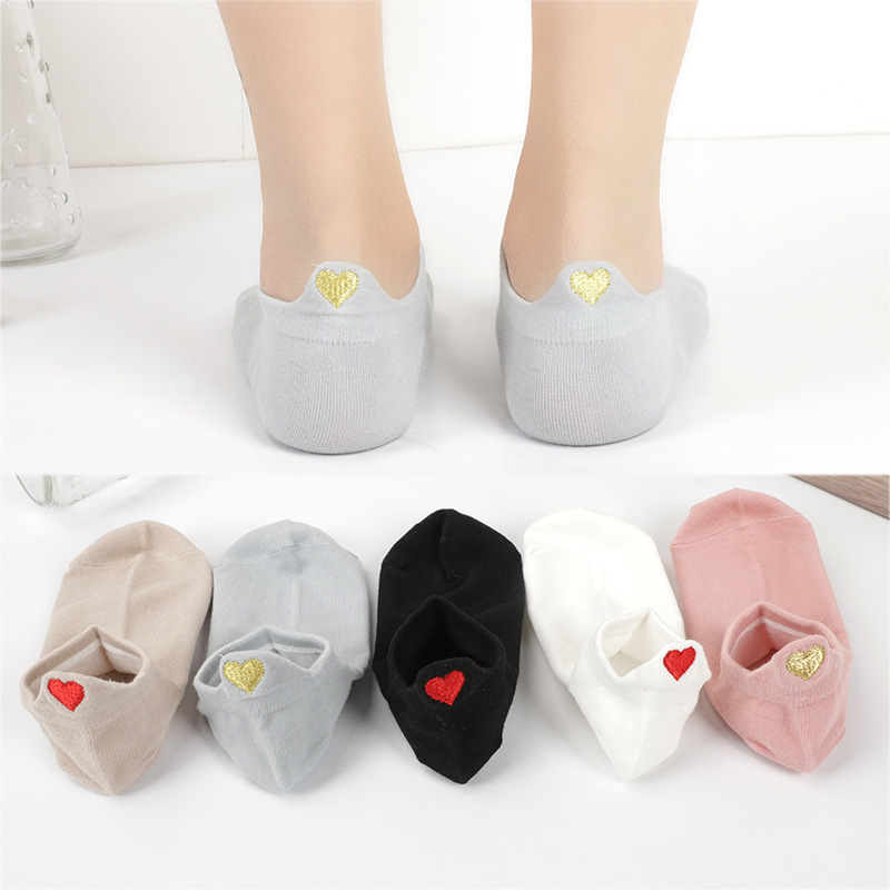 كعب مضحك لطيف التطريز الحب الق - مراجعة Embroidery On Socks وسعره