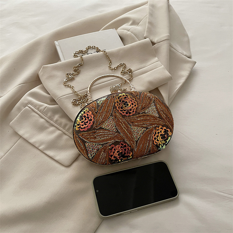 حقيبة يد صغيرة مطرزة بالترتر ع - مراجعة Embroidery Yellow Flower وسعره