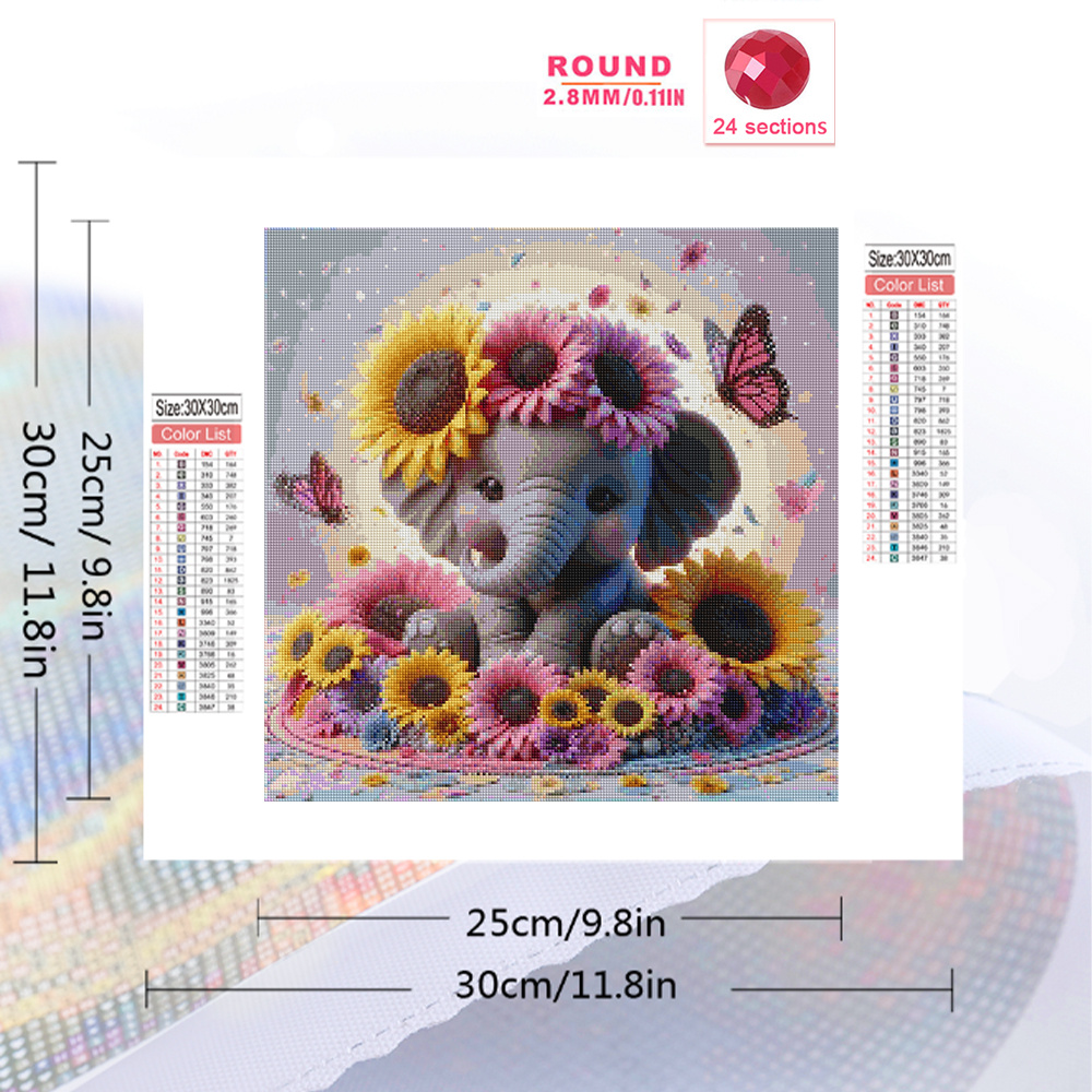 لوحة ماسية من Evershine-Elepha - مراجعة Embroidery Room وسعره