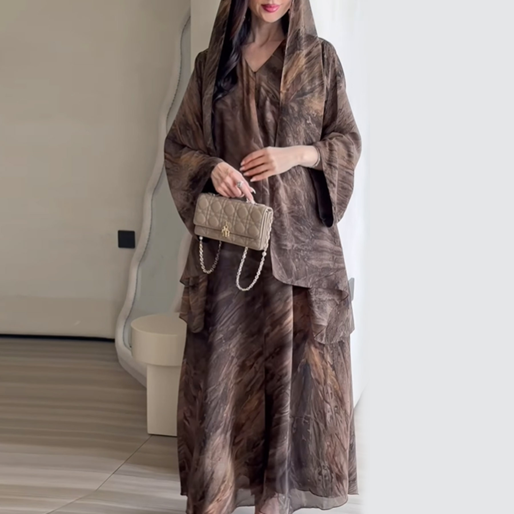 عباية نسائية بتصميم كارديجان،  - مراجعة Embroidery Arabic وسعره