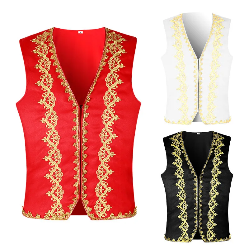 القرون الوسطى الذهب التطريز ال - مراجعة Embroidery Vest وسعره